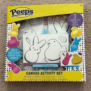 Peeps Kids Canvas Activity Set – White Canvases with Color Paints